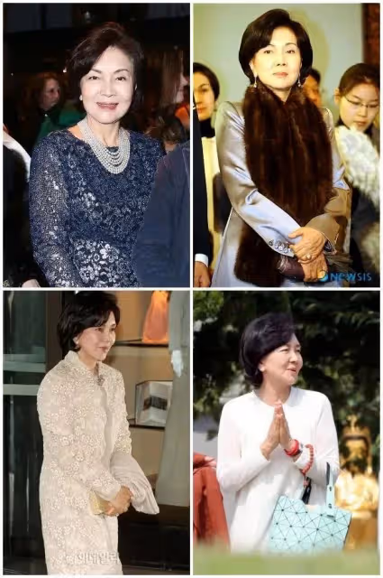 三星太后洪羅喜近況曝光,一頭黑髮精神好,與長女一起接待LV家族