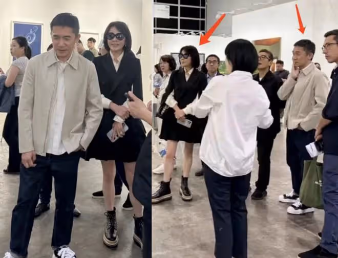 梁朝偉:回國夫婦合體現身,劉嘉玲穿JK裙扮嫩,58歲的背影像少女