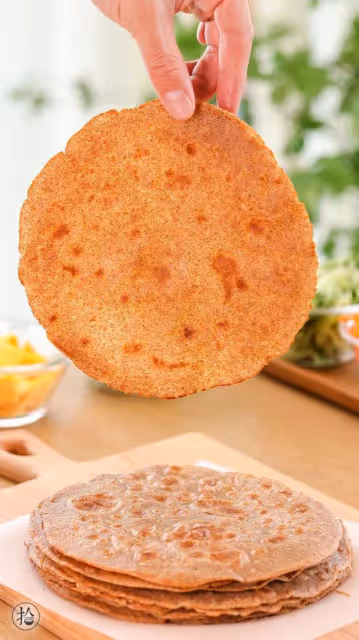不用揉面、不用擀皮，這次的全麥餅真的是有手就能做～