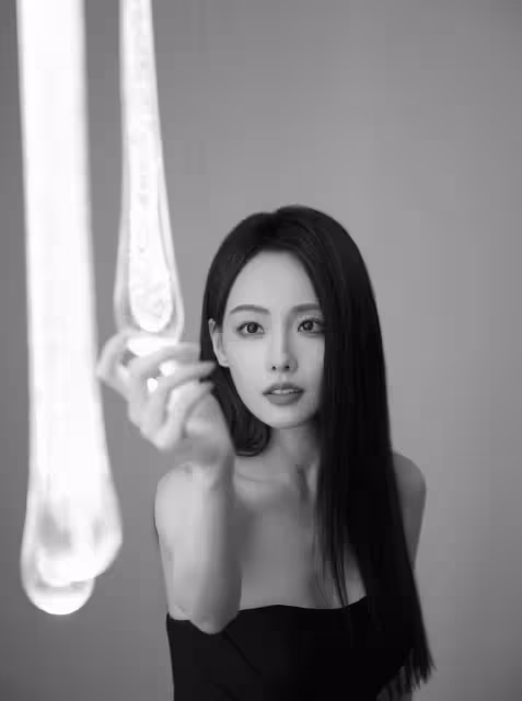 張嘉倪逛「兔」展造型驚艷，一襲黑色抹胸開叉長裙，優雅女神范