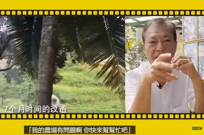 66歲港星在國外當農民,忙於培植水果蔬菜,廣東農場已交搭檔打理