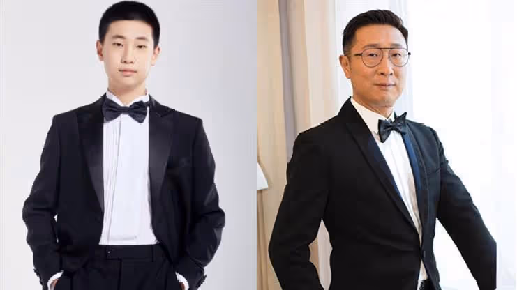 林永健兒子近照曝光，12歲大竣等比例長大，和爸爸長得一模一樣