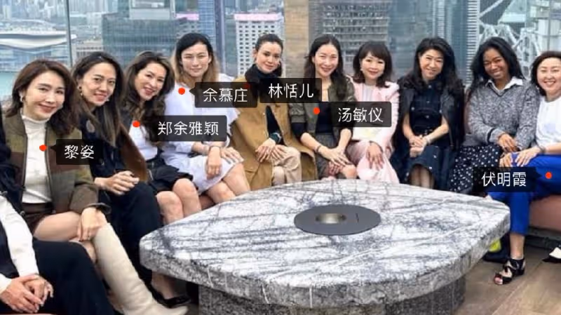 香港名媛參加飯局！伏明霞馮余慕莊現身，51歲黎姿拍照只能靠邊站