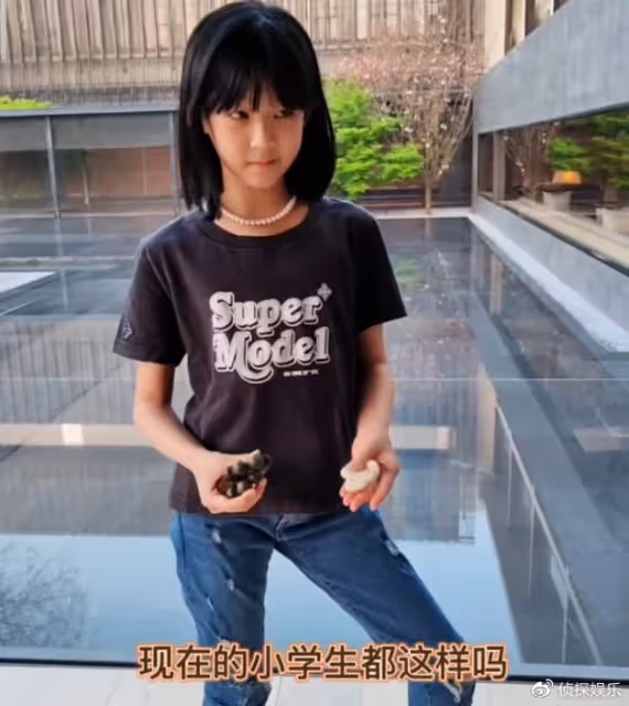 鮑蕾曬倆女兒盤串,小姐妹手法老練,陸毅靈魂發問:能好好學習嗎