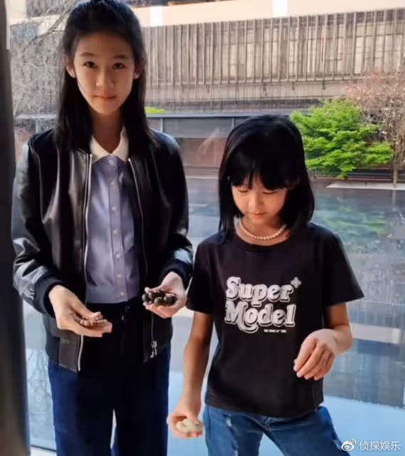 鮑蕾曬倆女兒盤串,小姐妹手法老練,陸毅靈魂發問:能好好學習嗎