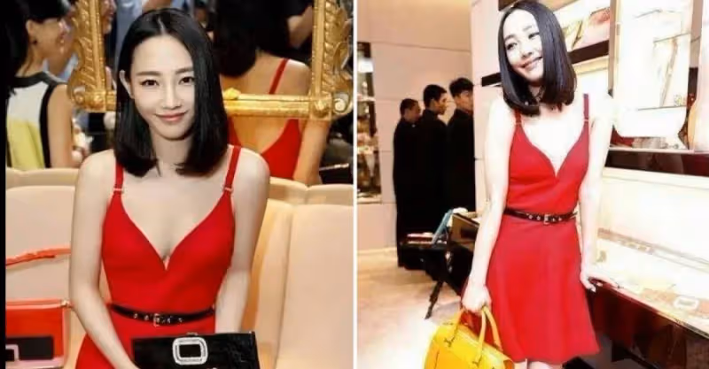 白百何35歲依舊動人，一身紅裙襯托傲人身材，楊冪干癟沒看點！