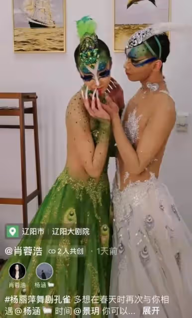 楊麗萍愛徒跳孔雀舞被罵不雅,男女貼身親吻亂蹭,網友:不堪入目
