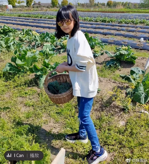 陸毅鮑蕾帶倆女兒農場玩耍,貝兒小葉子身高猛躥,同款小長腿搶鏡