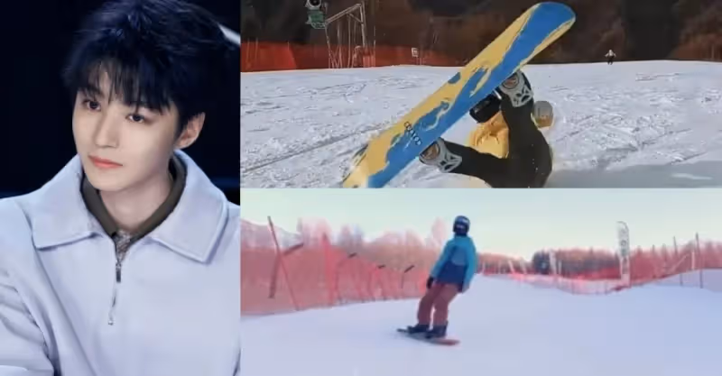 王俊凱曬滑雪視頻，教練吹彩虹屁，粉絲：這不是學習是炫技