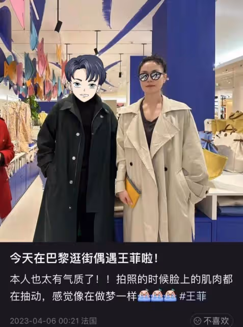 母女同游法國？王菲巴黎逛街再被偶遇，李嫣曬塞納河自拍也在巴黎