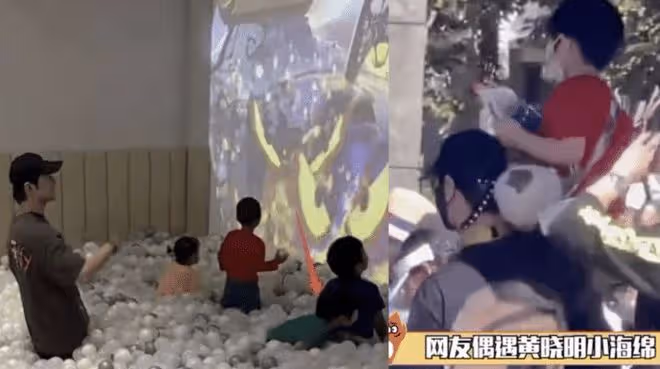 Angelababy拍戲獲兒子探班,6歲小海綿放聲高歌,baby表情好寵溺