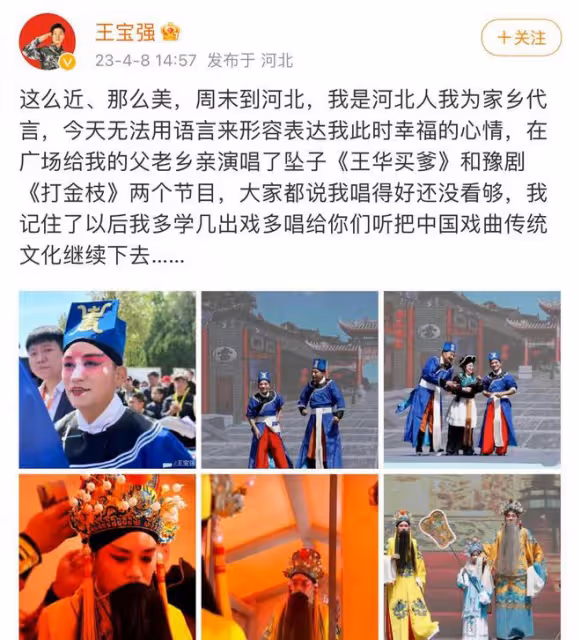 女友被執行188萬成翻版馬蓉?王寶強回鄉唱戲心情佳,直言很幸福