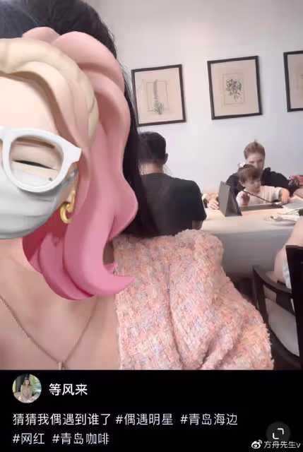 撒貝寧一家被偶遇,混血女兒金髮搶鏡五官秀氣,和媽媽如複製粘貼