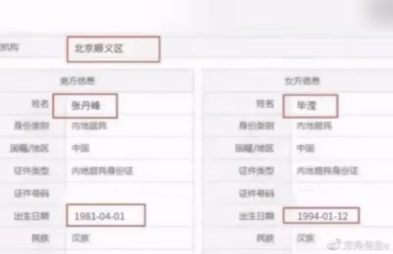 張丹峰澄清和畢瀅結婚後,一家三口首次合體現身,丈母娘一路同行
