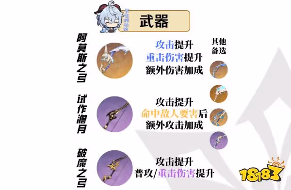 原神甘雨四星五星武器推薦 甘雨武器用什麼好