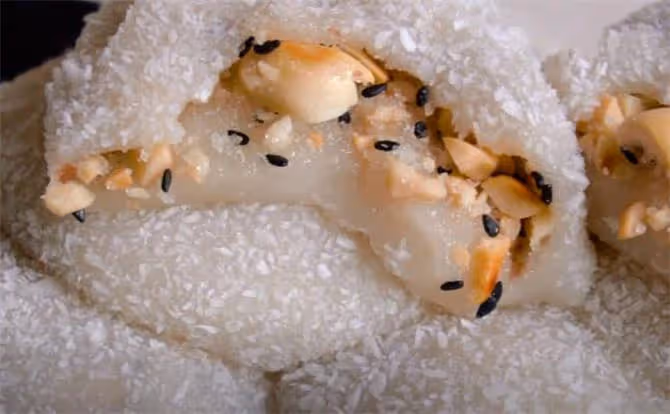 改良版糯米糍,涼了也不會發硬,配上自製餡料,香糯又好吃