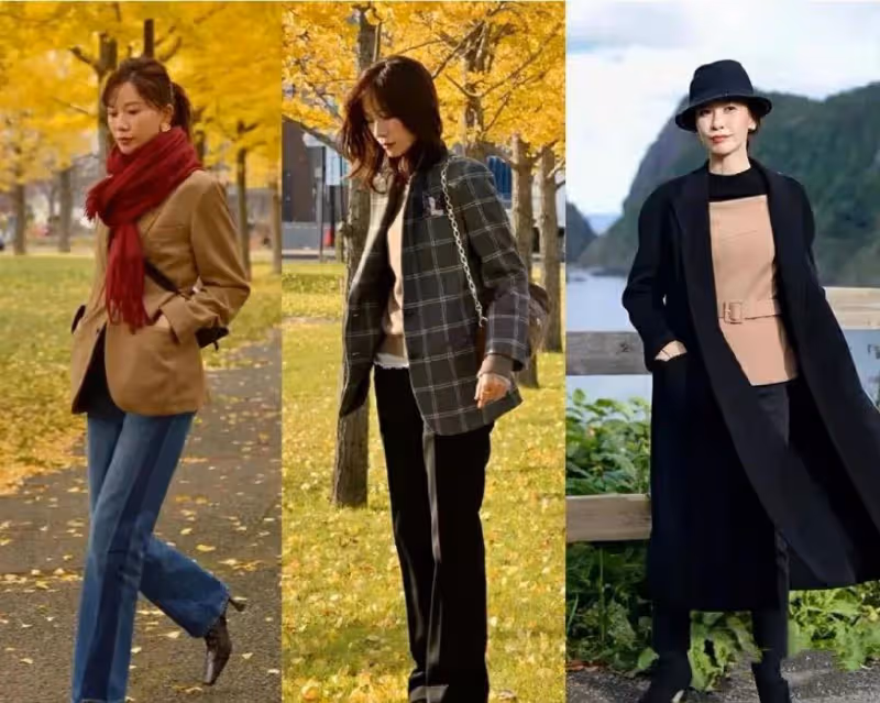 40+女人的穿搭模版，大衣過膝、褲子及踝、裙子高腰，太美了！