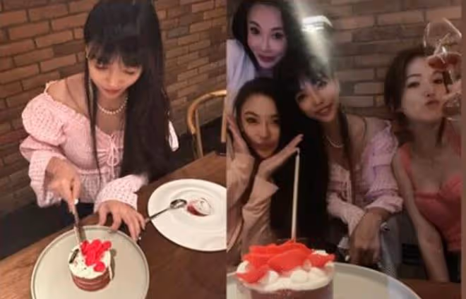 李靚蕾慶祝37歲生日，許瑋甯穿粉色私服出席，侯佩岑因工作沒現身