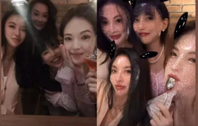 李靚蕾慶祝37歲生日，許瑋甯穿粉色私服出席，侯佩岑因工作沒現身