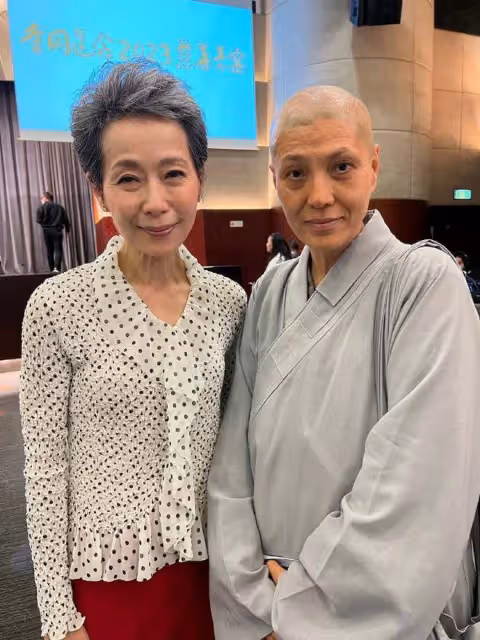曾志偉生日眾星雲集,63歲女星出家9年罕露面,慈眉善目氣質大變
