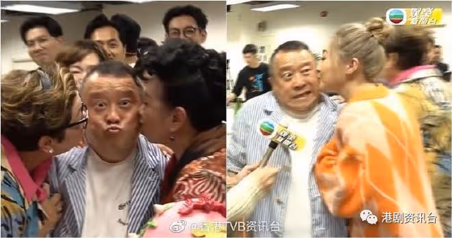 肥媽家燕姐齊獻吻!曾志偉70歲生日TVB驚喜派對