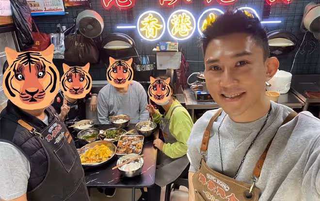 33歲港星帶家人到深圳開小吃店，親自洗碗送外賣，努力打拚不喊累