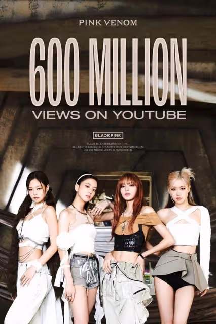 Blackpink第13個6億播放量MV,金智秀Solo成績持續穩定!