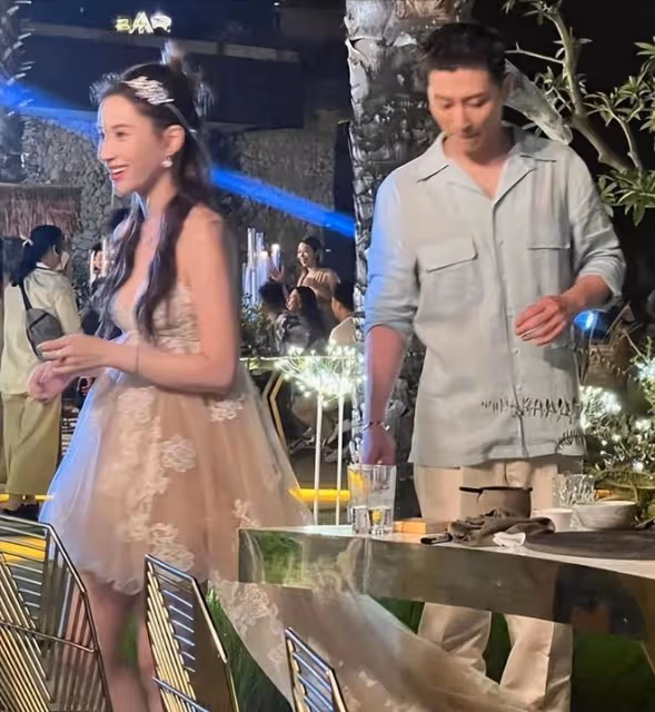 何超蓮和竇驍婚前派對照曝光，身穿蓬蓬裙仙氣飄飄，卻被質疑懷孕