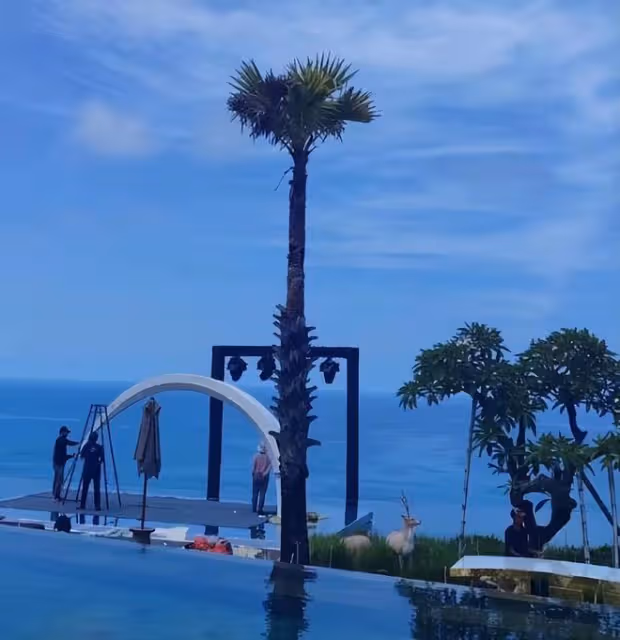 何超蓮竇驍婚禮酒店現場圖:占地3600平米,俯瞰整個印度洋全景