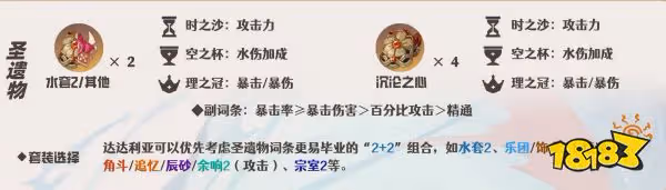 原神公子聖遺物推薦 公子達達利亞用什麼聖遺物
