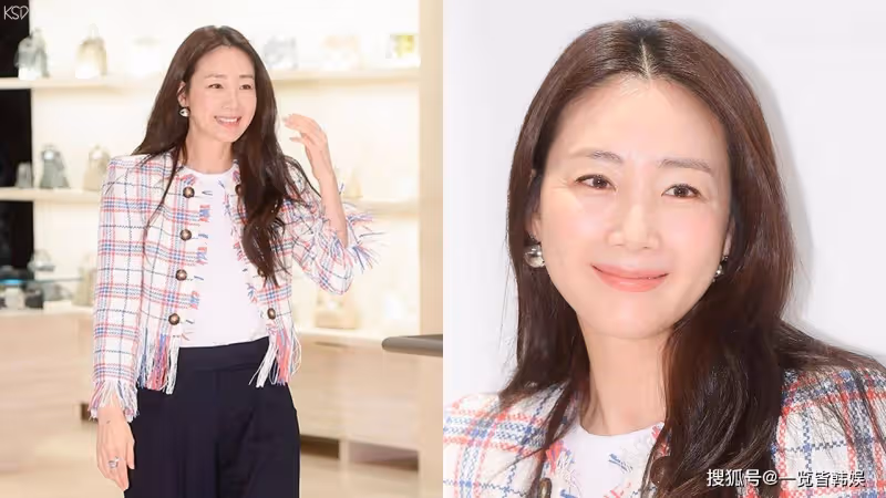 崔智友出席活動氣質出眾 出道30年是韓劇女王 在丈夫身邊變小女人