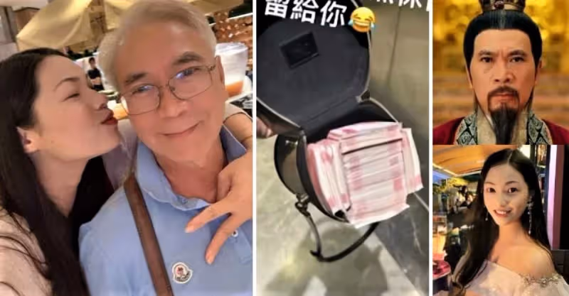 72 歲港星與小 36 歲女友曬恩愛，PO塞滿現金愛馬仕包, 網友: 都是為了錢!