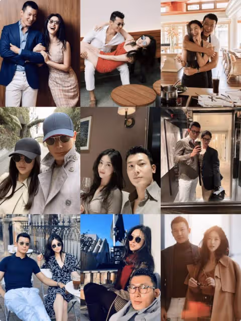 朱珠一家迪士尼度假，爸爸坐在地上陪玩，母女倆露同款梨渦超治癒