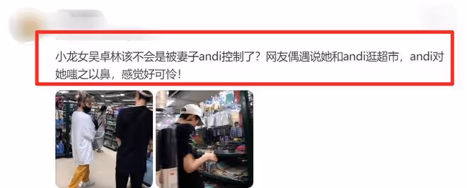 小龍女吳卓林被控制?與35歲妻子購物,andi對其嗤之以鼻超可憐