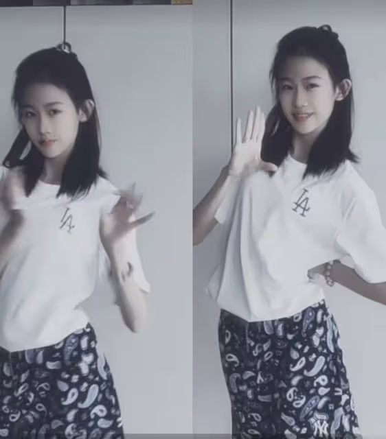陸毅曬14歲女兒跳女團舞，貝兒四肢纖長身材高挑，被贊像陳都靈