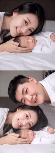 閆學晶孫子拍百天照,小恩仔長相成熟像爸爸,兒媳身材恢復如初