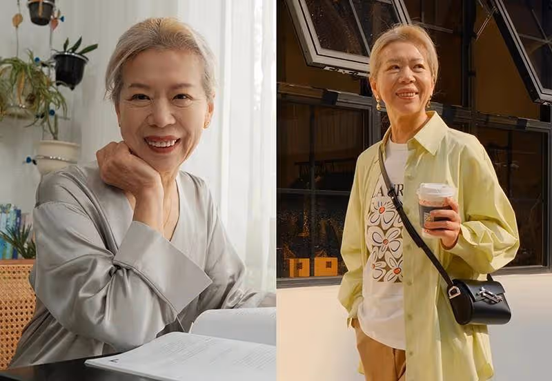說實話，這位「時尚阿姨」的穿搭，很適合中年女人模仿，優雅時髦