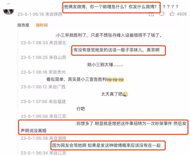張丹峰洪欣官宣離婚,女方獲祝福,男方評論區淪陷飆髒話懟網友