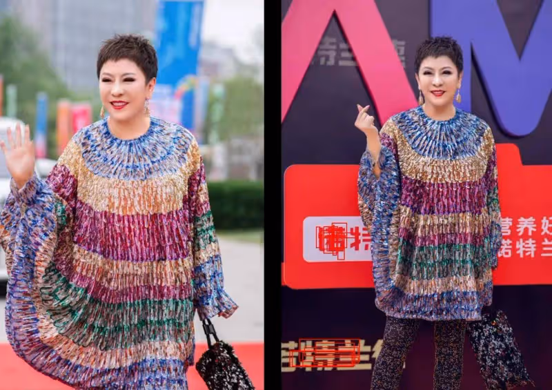 路人鏡頭下的向太:肥胖蒼老醫美痕跡很重,再有錢也擋不住自然衰老