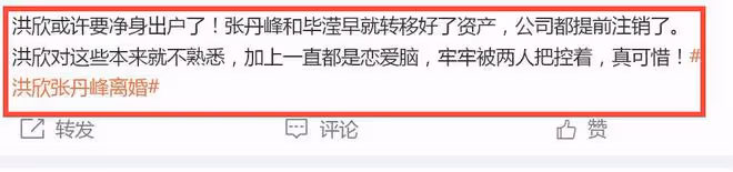 曝洪欣將凈身出戶！張丹峰畢瀅已轉移上億資產，兩人資產大起底！