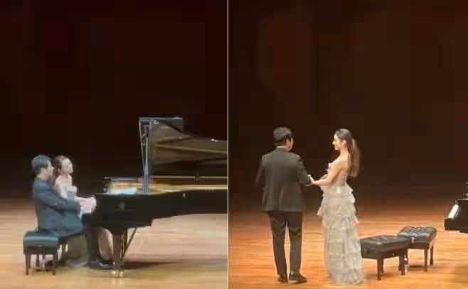 邱淑貞女兒參加郎朗演唱會！她與吉娜名人范進賢合影，美顏攻打媽媽
