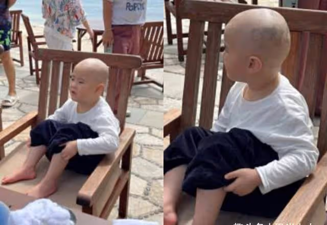 沈騰祖孫三代三亞度假，妻子奶奶風打扮比丈夫還壯碩，兒子大變樣