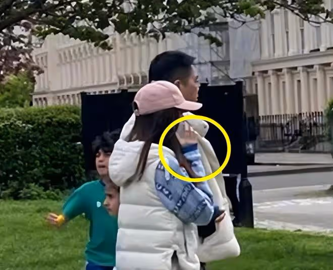劉強東章澤天倫敦公園牽手 ，穿低價情侶裝，看似低調實則排場大