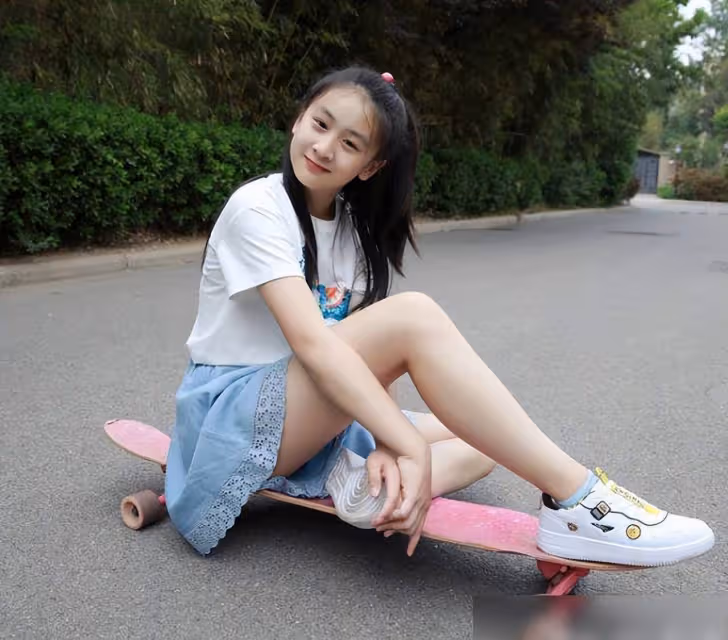 田亮陪女兒網球場練球,邊開直播邊當「球童」,15歲森碟身高搶鏡