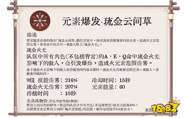 原神宵宮天賦技能效果是什麼 宵宮天賦技能效果詳解