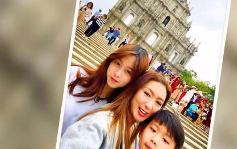 姚嘉妮帶著一對孩子出現在宣傳片中實屬罕見，女兒長得好看穿得像媽媽
