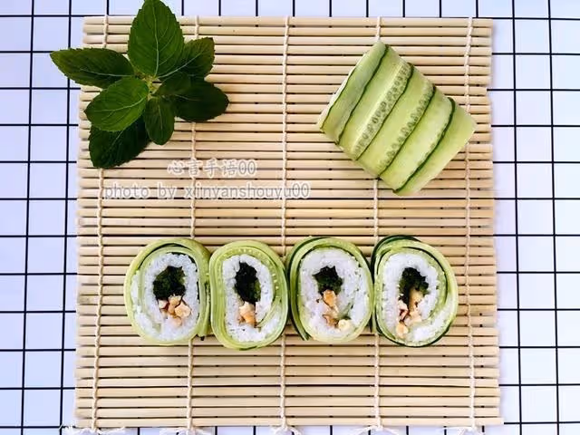 黃瓜做壽司,不用紫菜,口感爽口更開胃!