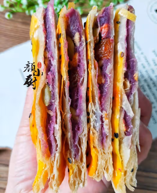 想吃酥餅太容易,不揉面不油炸,簡單快手又營養,當早餐一級棒~