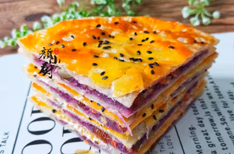 想吃酥餅太容易,不揉面不油炸,簡單快手又營養,當早餐一級棒~