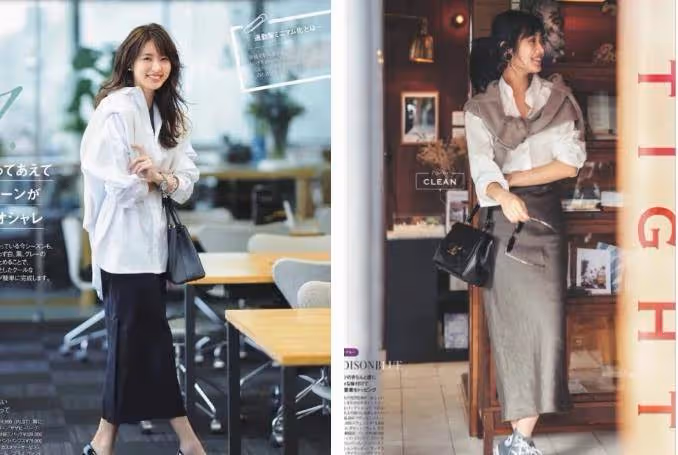 這才是中年女人該有的打扮:襯衫+半裙,三分正式、七分休閒